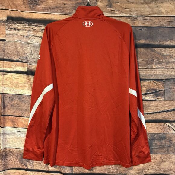 Texas Tech Red Raiders Mens Large 1/4 Zip Pullover Jacket Performance Red UA - Picture 4 of 9